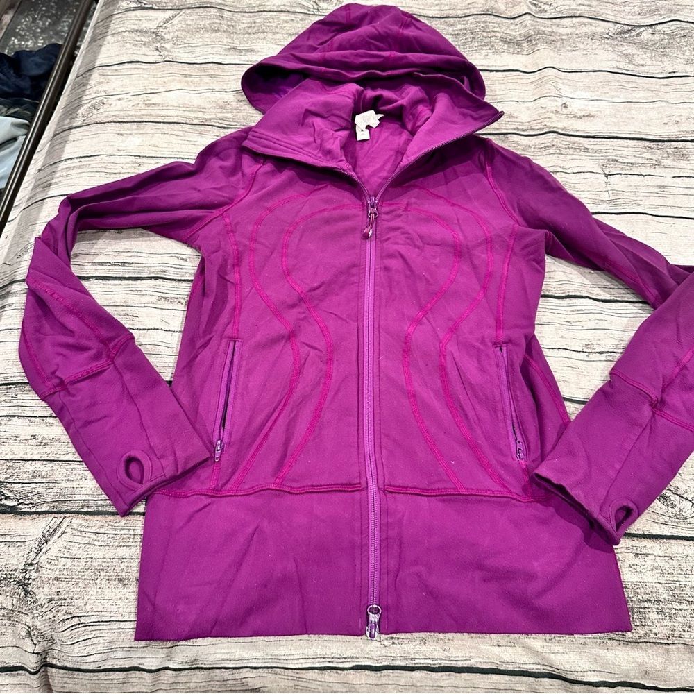 Lululemon Athletica Deep Fuchsia Hooded Define Jacket Size 4